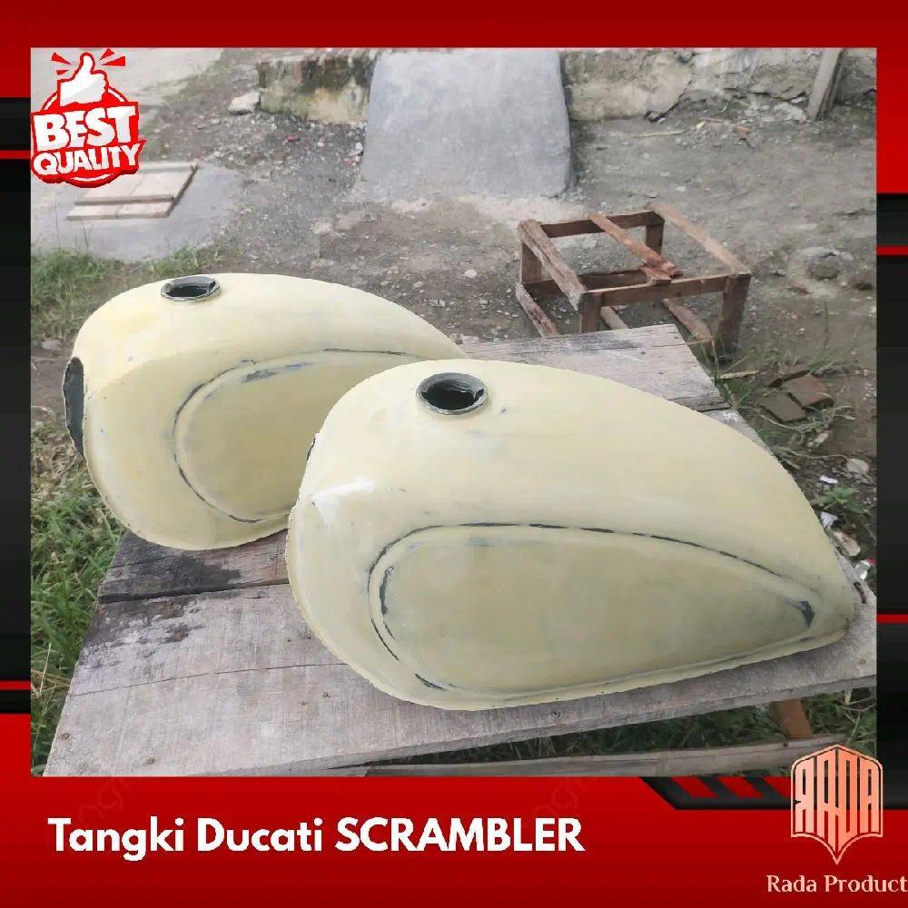 Tangki custom Ducati scrambler model list dempul halus tinggal chat plus tutup PNP Tiger scorpio Bys