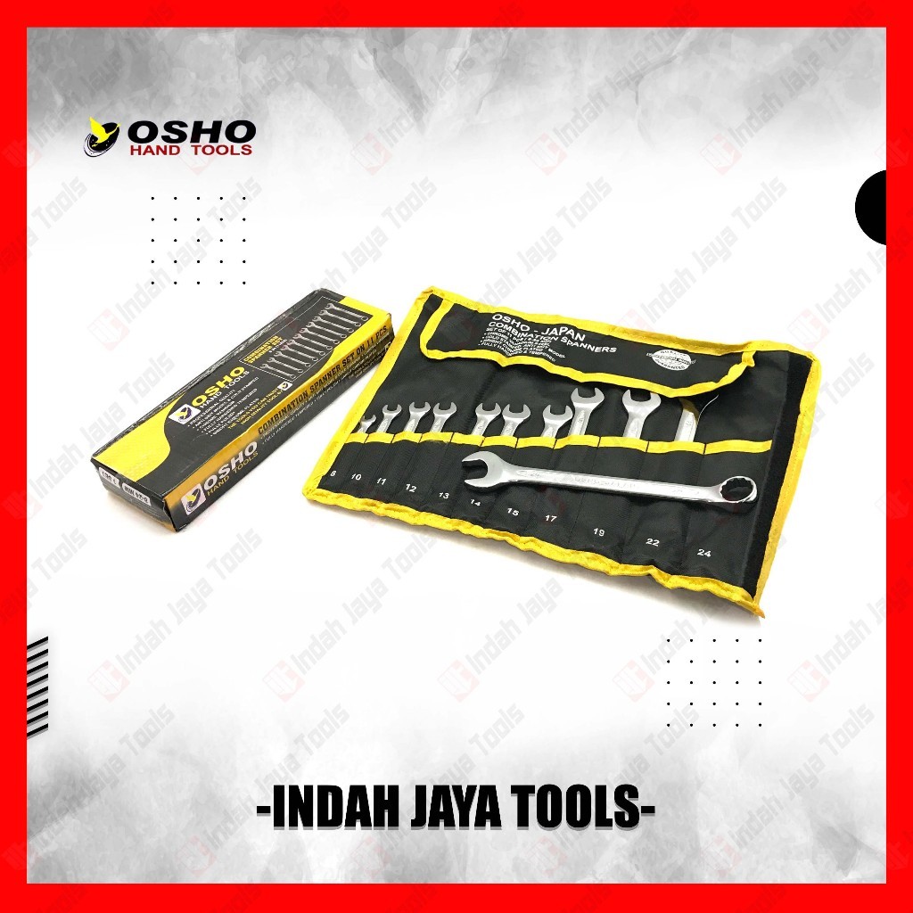 OSHO Kunci Ring Pas Set 11 Pcs ( 8 - 24 mm ) Combination Wrench Set