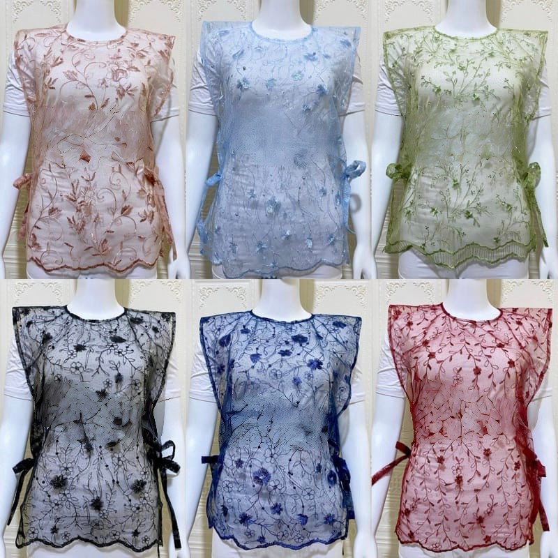 VEST WANITA TILLE  PREMIUM TALI SAMPING - LACE ROMPI TILLE WANITA - OUTER ROMPI