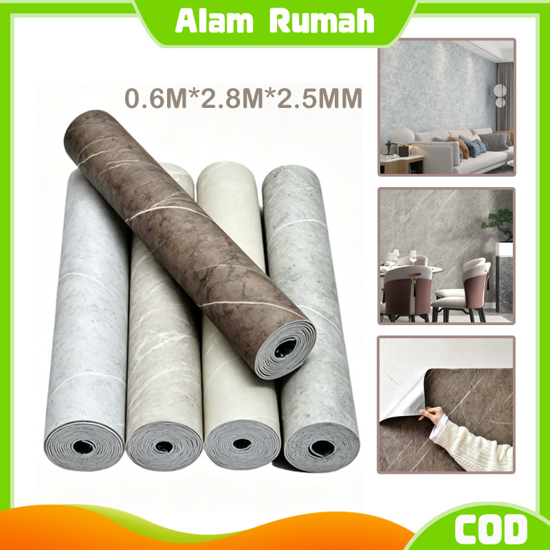 0.6m*2.8m*2.5mm Motif Serat Kayu Wallpaper Vinyl Foam Roll/Stiker Dekorasi Untuk Lemari, Meja, & Fur