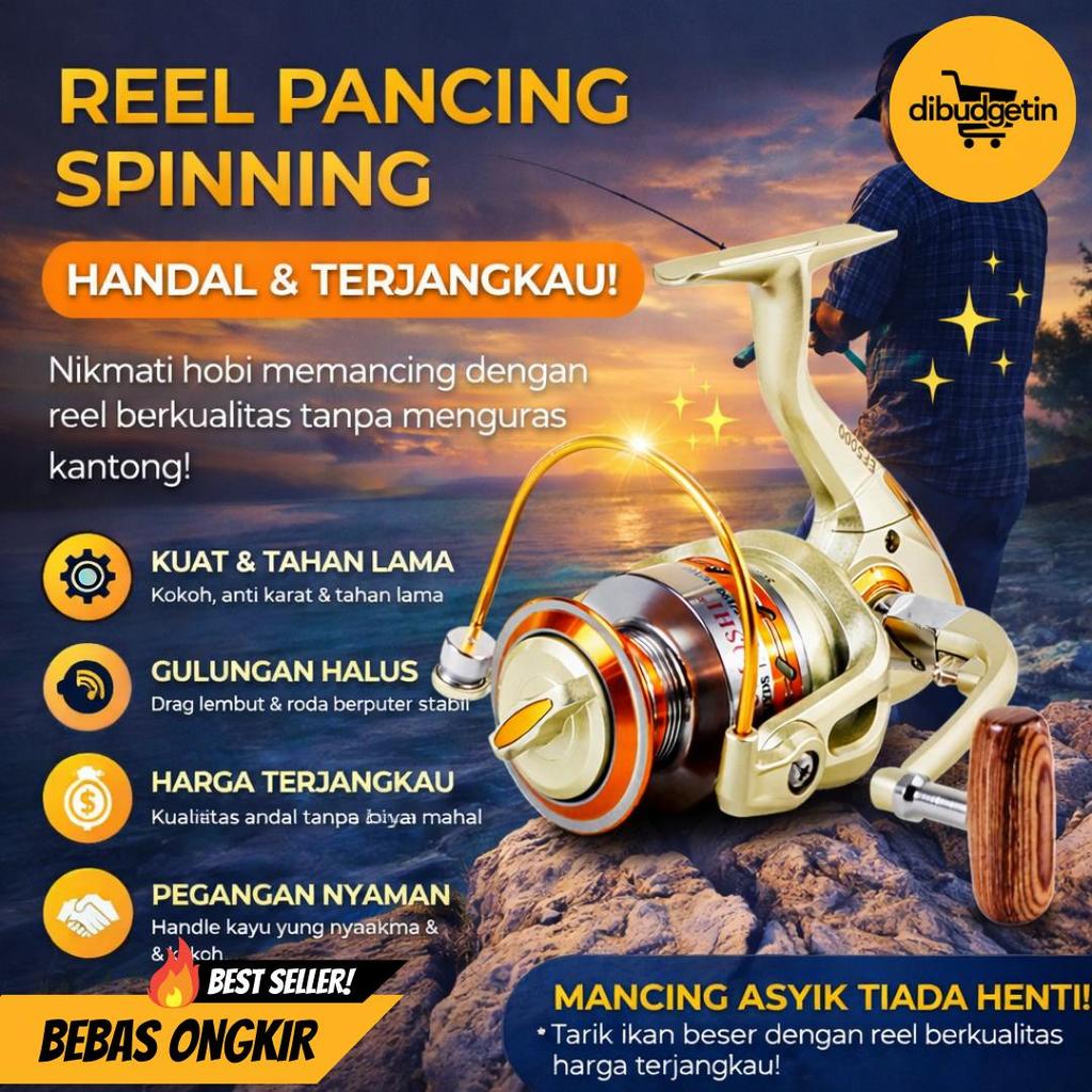 Reel Pancing Spinning Fishing Reel 5.2:1 5000 - YUMOSHI REELSKING EF5000