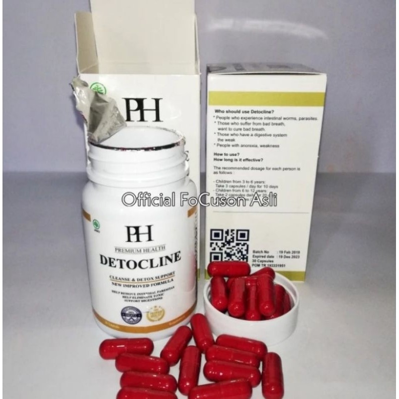 ( Promo ) Detocline Asli 100% Obat Anti Parasit Atasi Bau Mulut Ampuh - Atasi Cacingan dalam Tubuh D