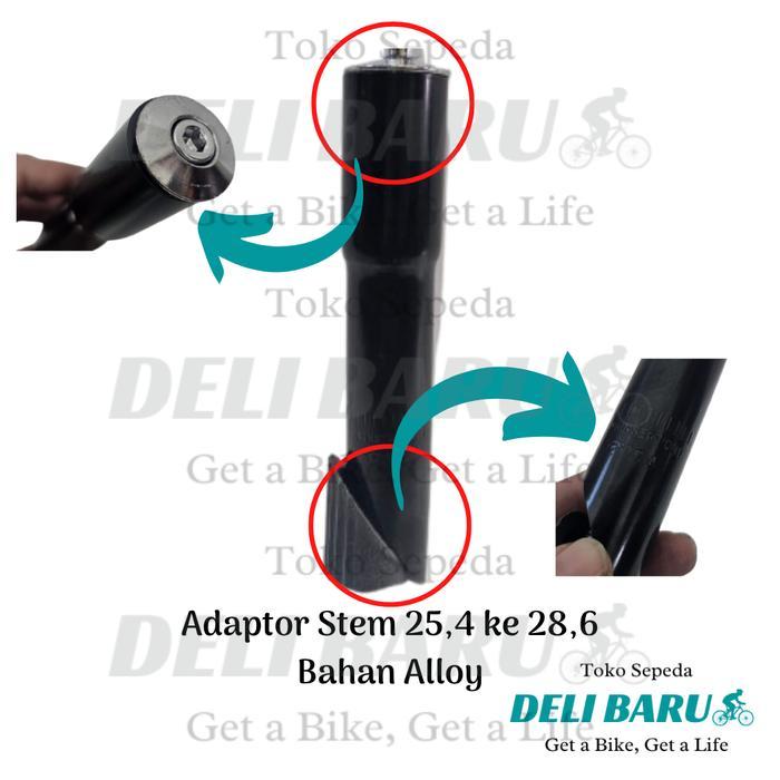 Ready Adaptor stem 25.4 panjang 14 cm sambungan tiang stang sepeda federal
