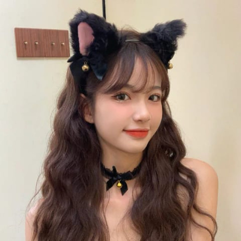 ACC Bando Kucing Cosplay Bando Cosplay Kostum Cosplay Cat Headband Bando Telinga Kucing Bando Bulu B
