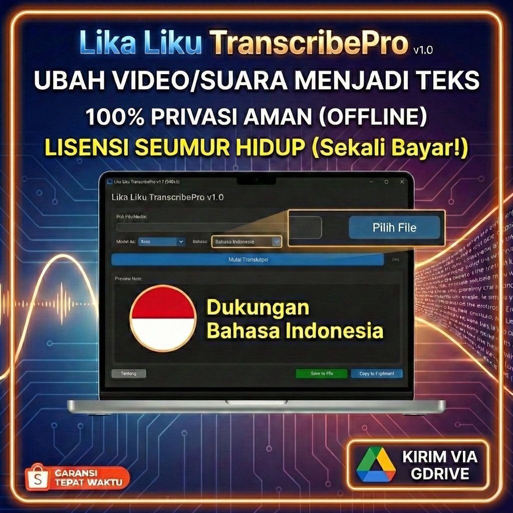 [OFFLINE] Aplikasi Transkrip Audio Video ke Teks | Lika Liku TranscribePro | Auto Subtitle Notulen M