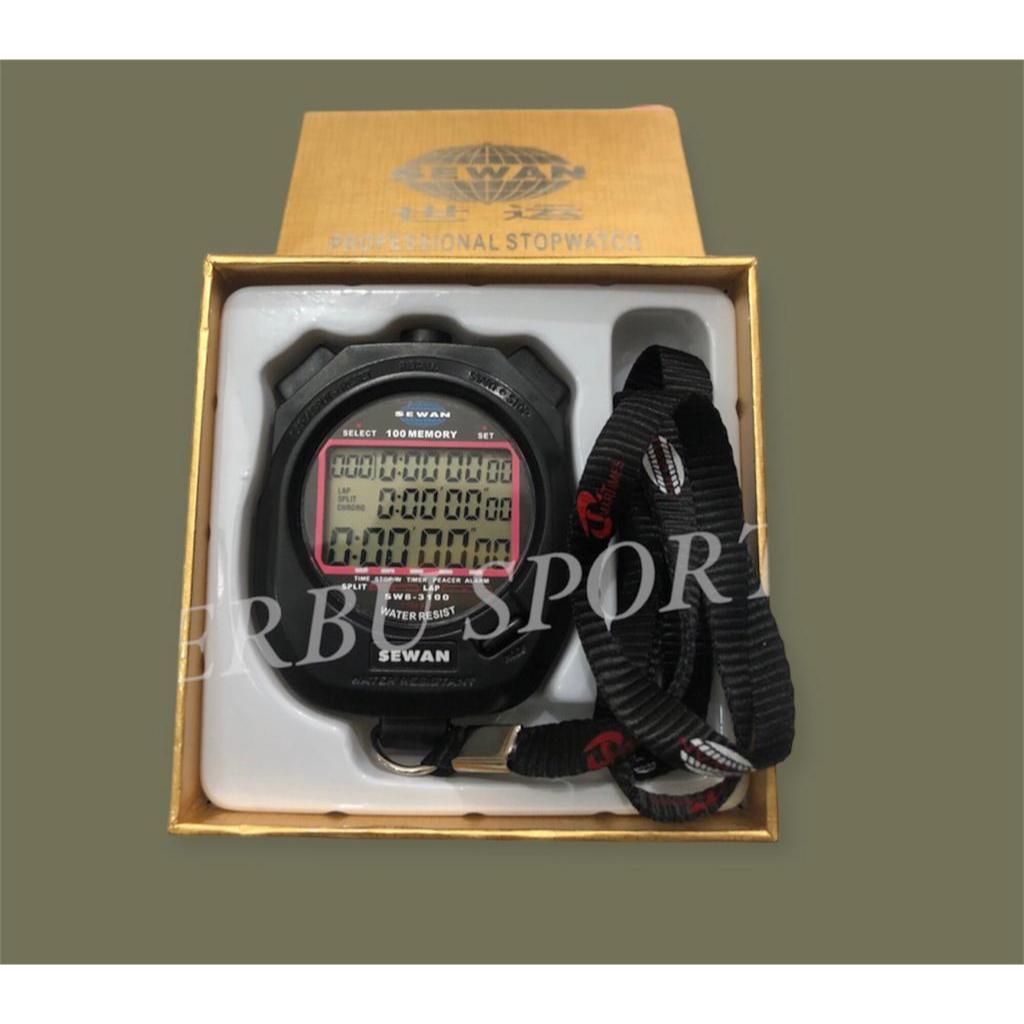 Sewan Stopwatch Digital 100 Memory Large Display