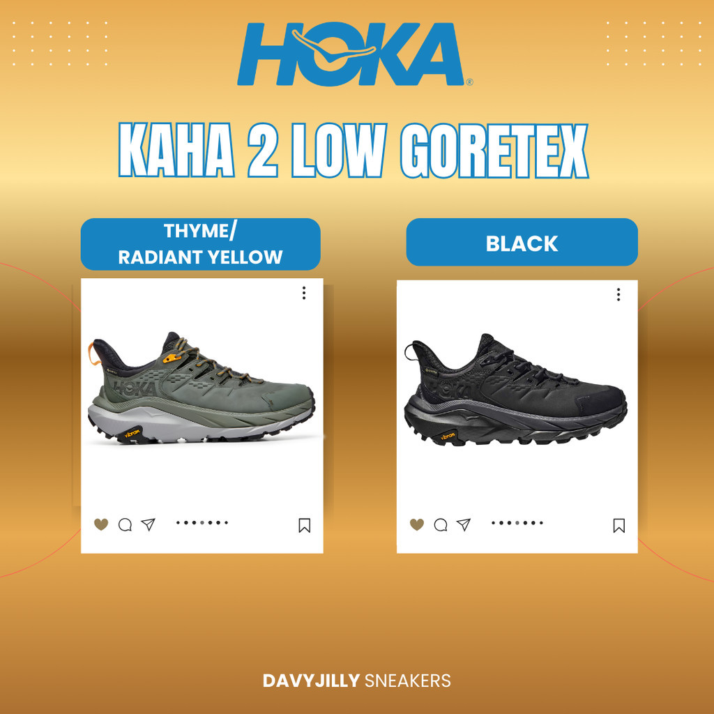 SEPATU HOKA ONE ONE SNEAKERS TRAIL KAHA 2 LOW GORETEX