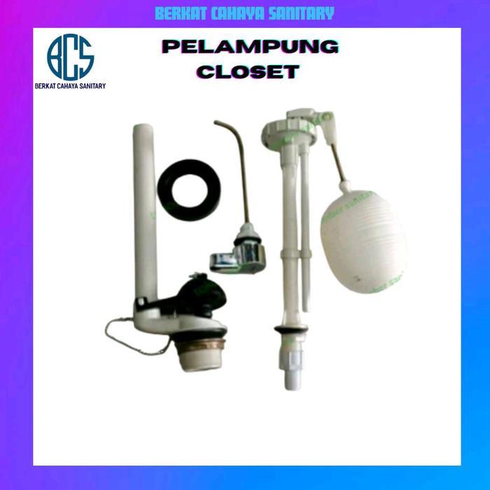 Alat kloset Toto Engkol Samping Komplit Set/Pelampung Kloset Toto Set