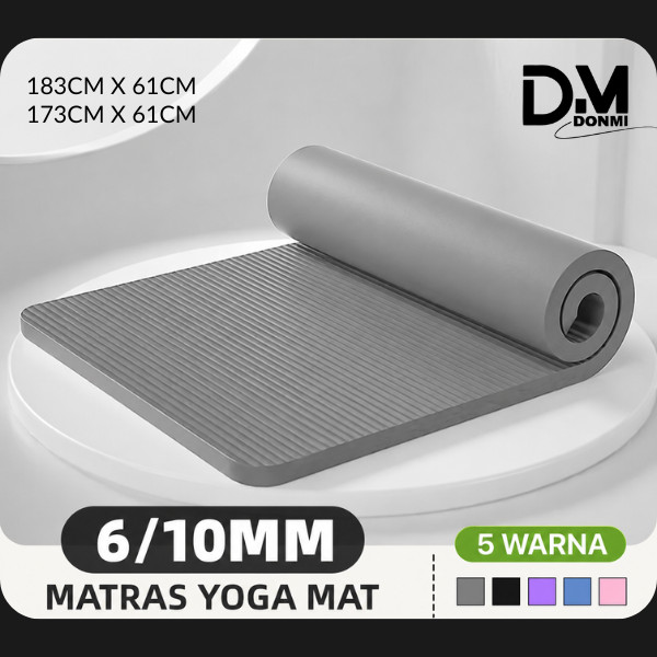Matras Olahraga TPE Yoga Mat / Matras Yoga Anti Slip Karpet Olahraga Tebal 6/8MM