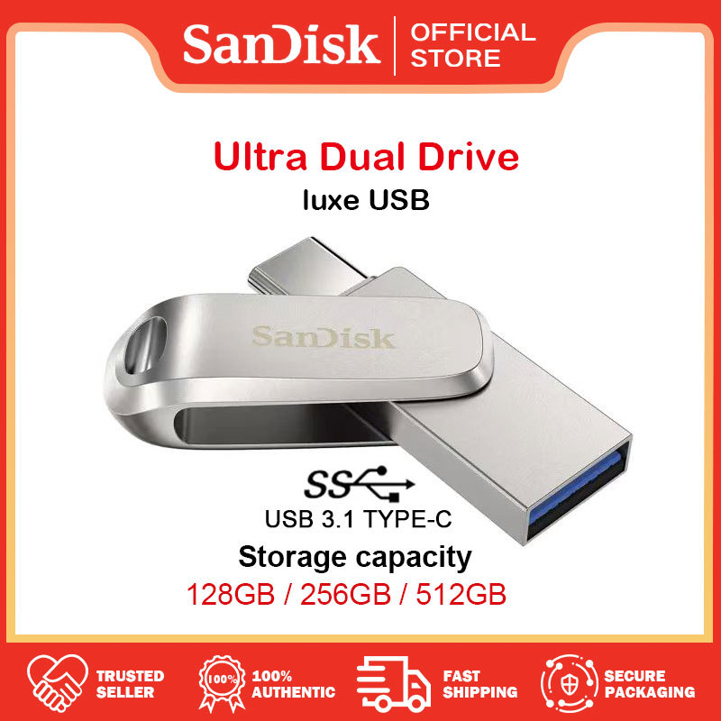 SanDisk OTG 128GB 25GGB 512GB Ultra Dual Drive Luxe USB Type-C ~ Sandisk OTG USB Flash Drive