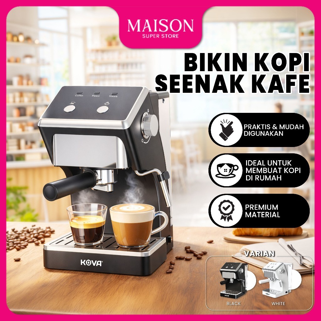 [COD] Kova Prezzo Coffee Grinder Mesin Pembuat Kopi Espresso 1.5L