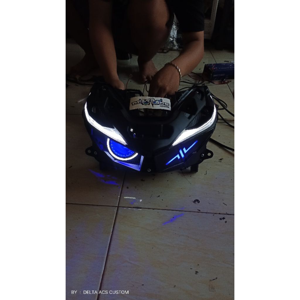 Paket Lampu Biled Vario 125/150 Komplit l Paket Hemat Biled Vario Led old l Custom Headlamp Reflekto