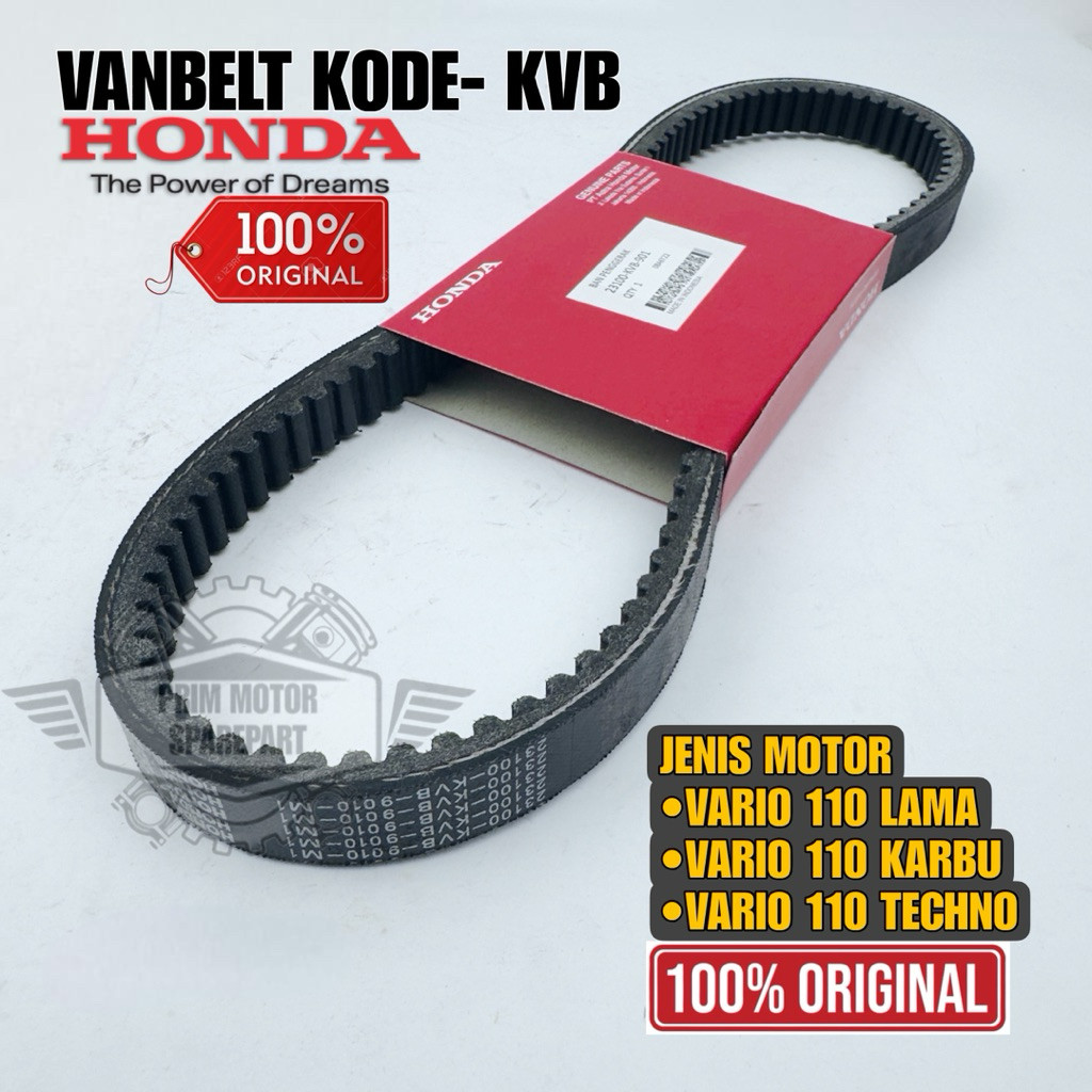 Original vanbelt v-belt Kvb Honda vario 110 karbu, vario 110 Techno , vario 110 lama, asli Honda AHM