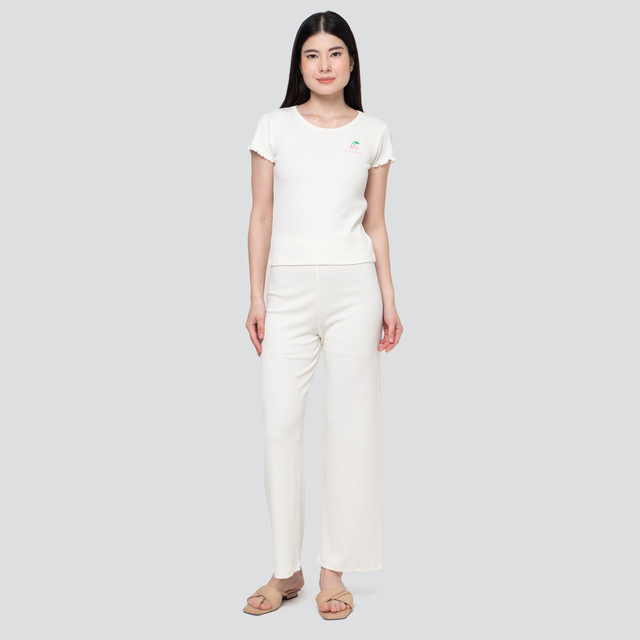 Nevada Mon Cherie Knit Rib Pj Set Setelan Piyama Wanita 123600514