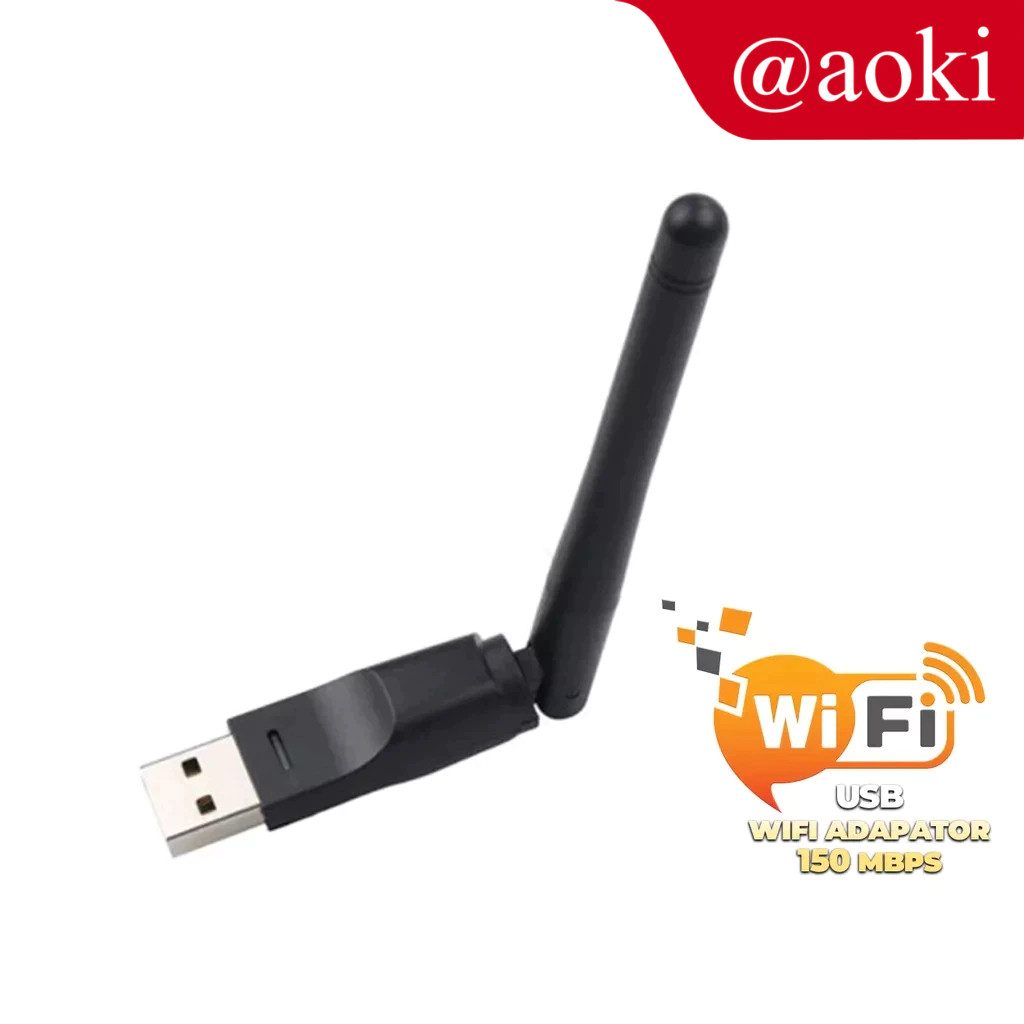 AOKI USB Wifi Set Top Box MT7601 Dongle STB Adapter Antena Wifi PC Laptop