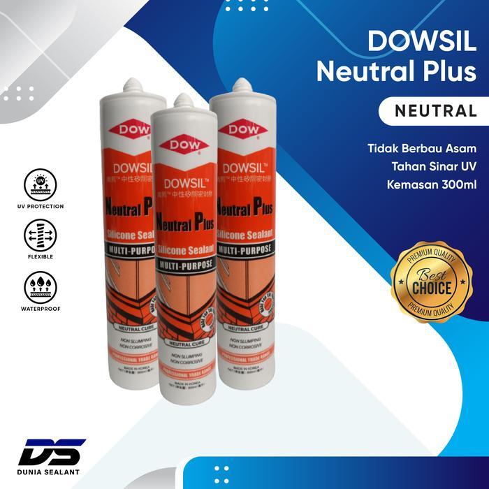 Dowsil Netral Plus Silicone Sealant Dowsil Lem Dowsil Neutral Plus - Hitam