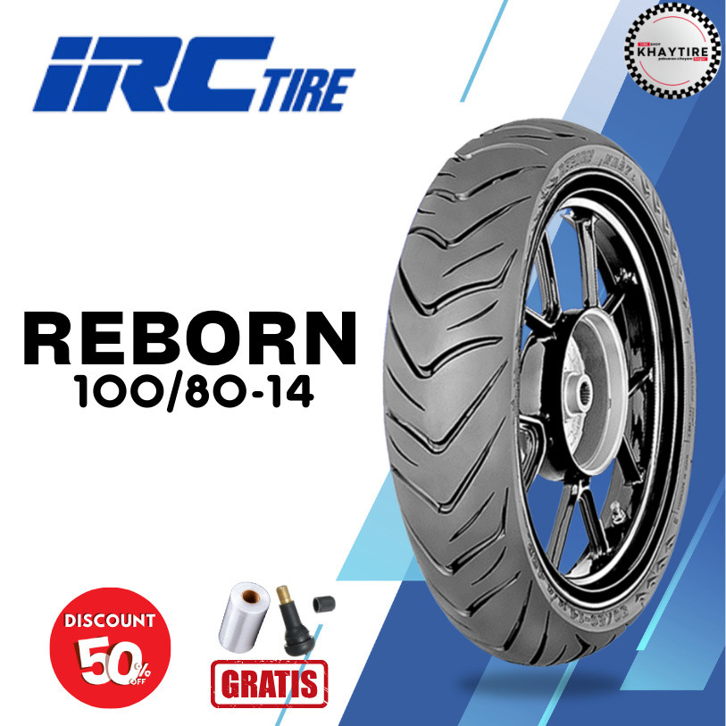 Ban Motor Matic IRC REBORN 100/80 Ring 14 Tubeless