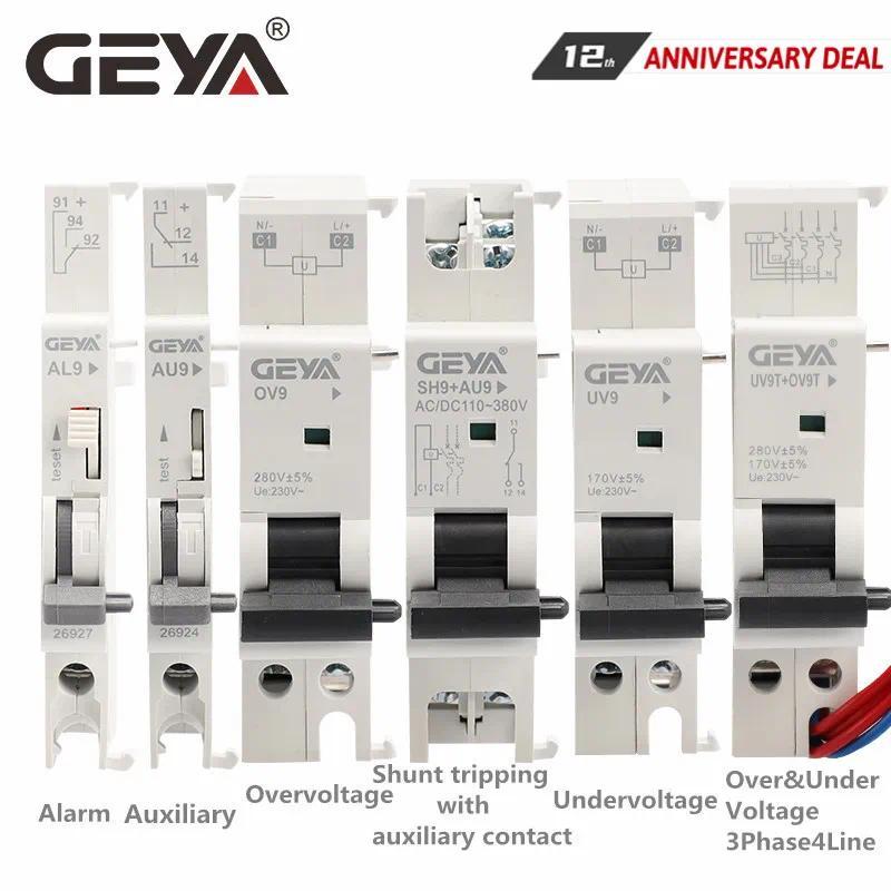 GEYA GYM9 1A-63A MCB Auxiliary Auxiliary Contact Alarm Auxiliary Contact Shunt Tripping Device Volta