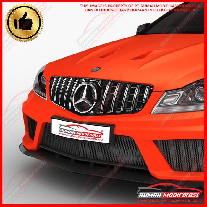 GRILL - BENZ W204 C-CLASS 2008-2013 - GT DESIGN - BLACK CHROME