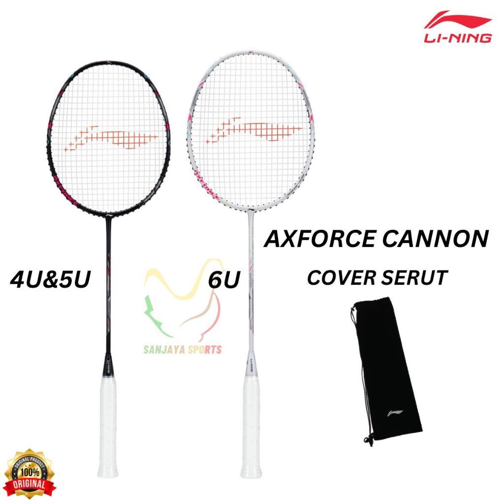 RAKET BADMINTON BULUTANGKIS LINING AXFORCE CANNON 5U ORIGINAL