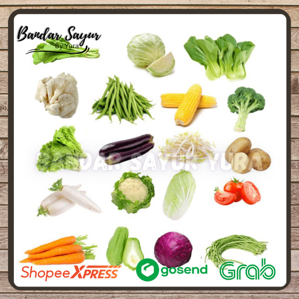 INSTAN BANDUNG SAYUR FRESH 250Gr Wortel / Brokoli / Pakcoy / Toge / Terong Ungu / Sawi Putih / Sosin