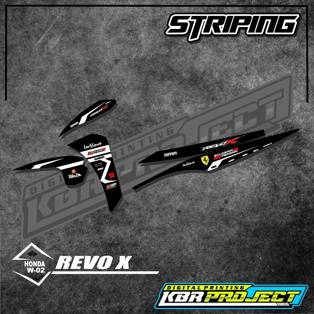 Stiker Revo X Striping Honda Sticker Variasi Racing