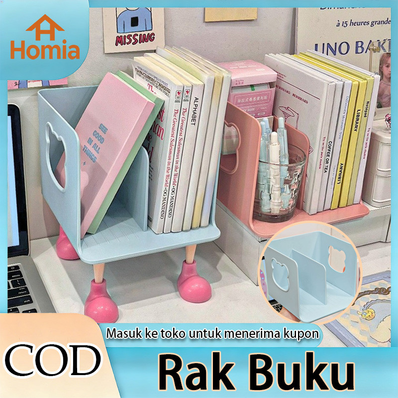 -HOMIA- rak buku kecil Meja Portable Kotak Penyimpanan Buku untuk Sekolah / Kantor