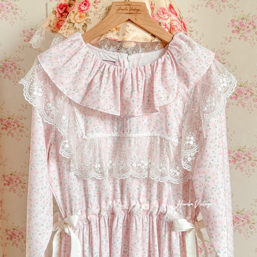 Himeka Vintage - Rezella Dress - Coquette Cottagecore Dress - Vintage Dress - Fairy Dress