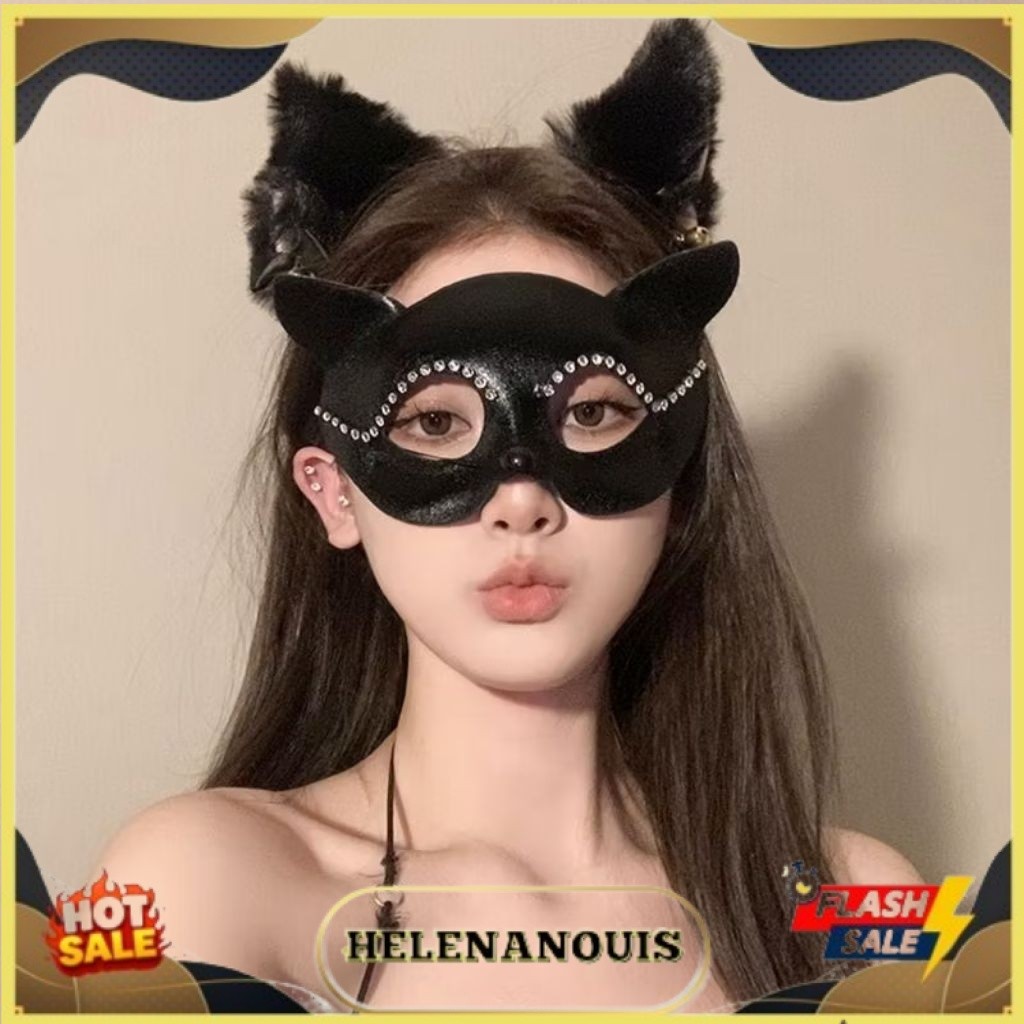 Topeng Pesta Halloween Kucing Cat Woman Halloween Mask WAJIB PUNYA 