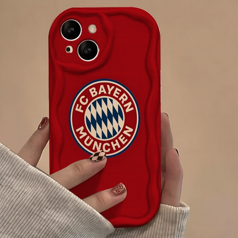 Casing iPhone Redmi Logo Fc Bayern Munchen Untuk iPhone 16 15 14 13 12 11 Mini Pro E MAX Untuk Redmi