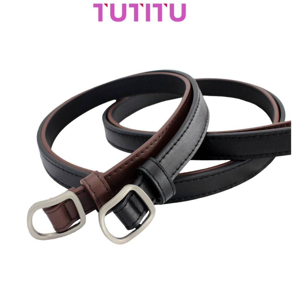 TUTITU IKAT PINGGANG WANITA D-RING BUCKLE RETRO SABUK PINGGANG KECIL CASUAL FASHION KOREA BELT MINIM