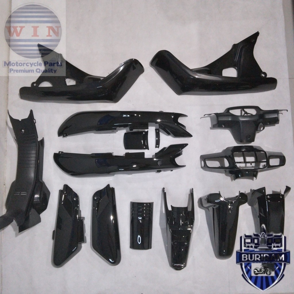 Full Body Astrea Grand Sabit Bulus Legenda Impressa Hitam WIN | complete set bodi kasar halus motor 