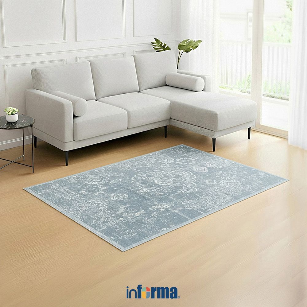 Informa Legend Karpet - Biru Muda Alas Lantai Dekoratif Rug Permadani Karpet Rumah