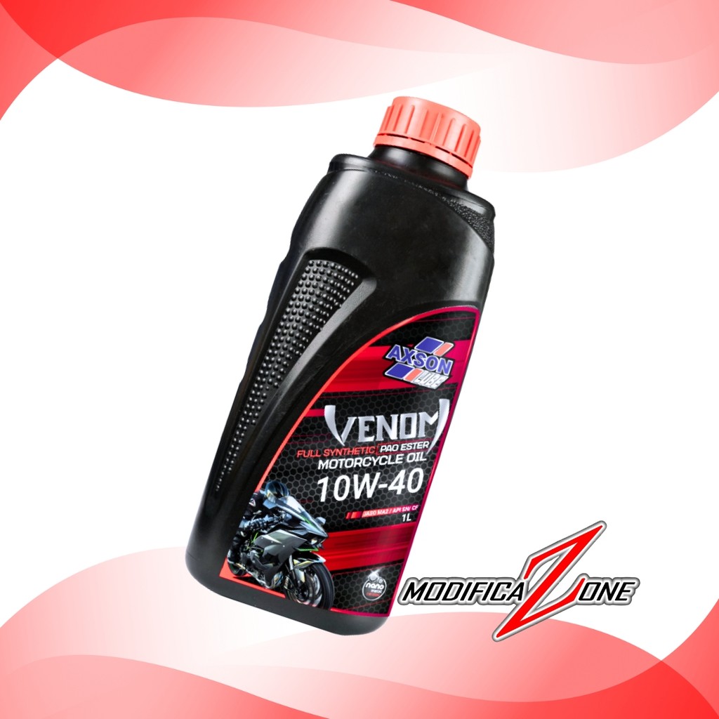 Axson Lube Venom SAE 10W40 10W50 1L Full Synthetic PAO Ester Oli Mesin Nano Metal Ceratec Motor