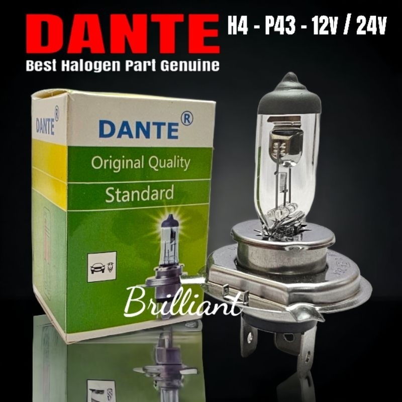 VIP5 * Lampu Bohlam Halogen Original DANTE - H4 / H11 / H16 / HIR2 9012 / H8 / HB3 HB4 - Harga Satua