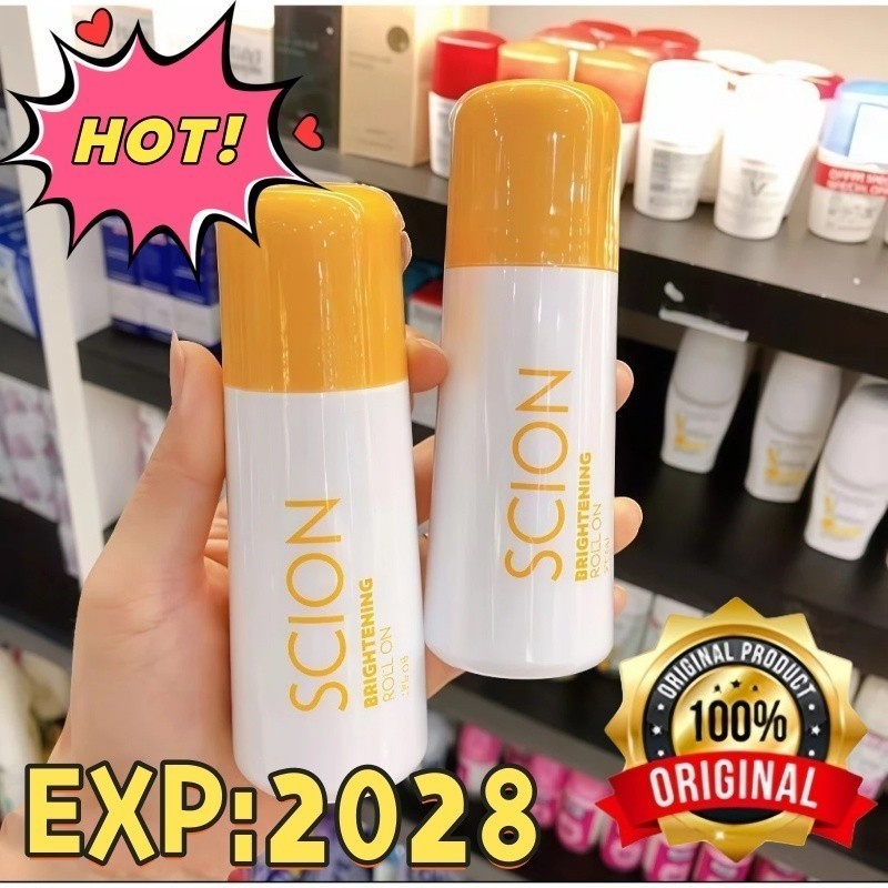 *EXP:2028*Scion Roll On Deodoran Whitening 75ml nu Skin Original - Tahan 48 Jam / Deodorant Pemutih 