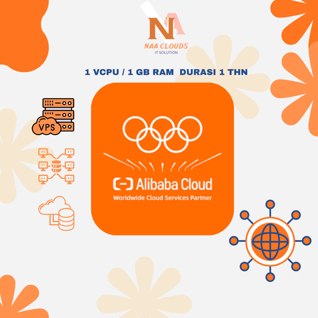 Alibaba Cloud VPS 1vCPU 1GB RAM 1 Tahun | Murah Bergaransi 3 Hari | Server Cloud Termurah