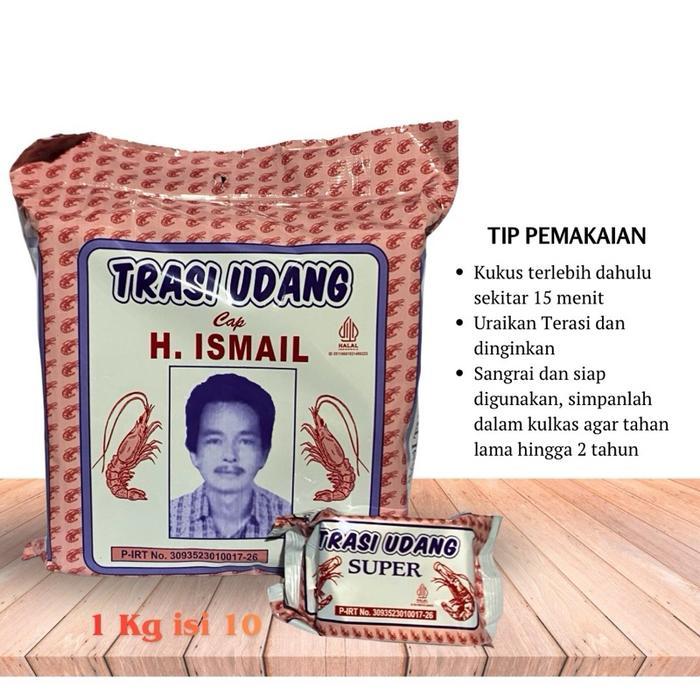 Terasi Super Udang H. Ismail Asli Tuban 1 kg Organik Rendah gula Bebas Susu, Bahan Sambal - Putih Me
