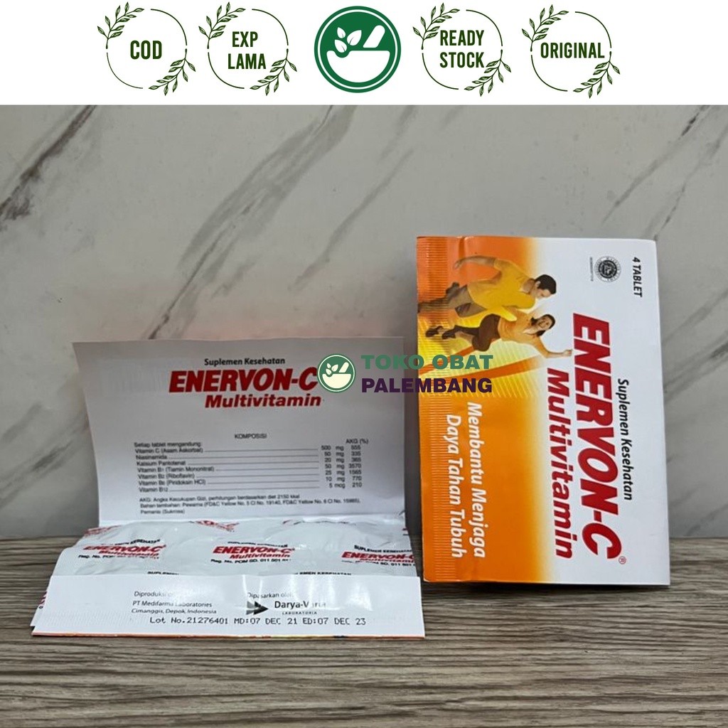 ENERVON C STRIP ISI 4 TABLET ENERVON-C MULTIVITAMIN ENERVONC VITAMIN C VITAMIN-C enervon c 4 tablet