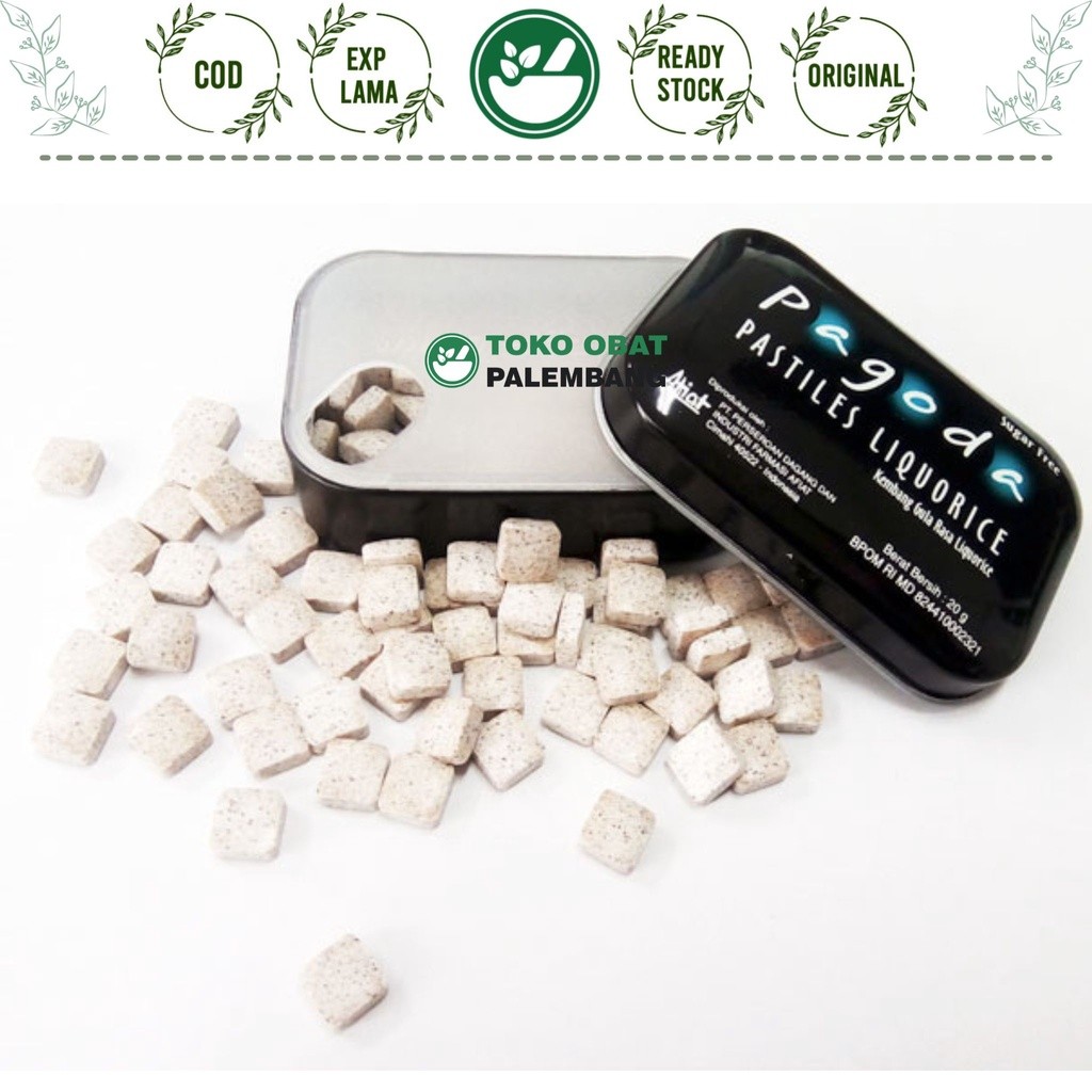PAGODA PASTILES LIQUORICE SUGAR FREE PAGODA PERMEN PAGODA KAYU MANIS LICORICE