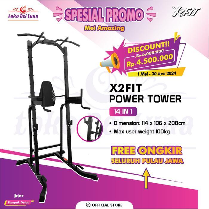 X2FIT Power Tower 14 in 1 Home Gym