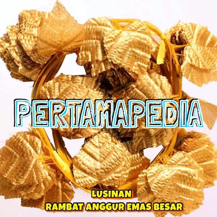 LUSINAN Daun Rambat Plastik/ Daun Rambat Artificial/ Daun Emas - LUSIN.ANG.PERAK