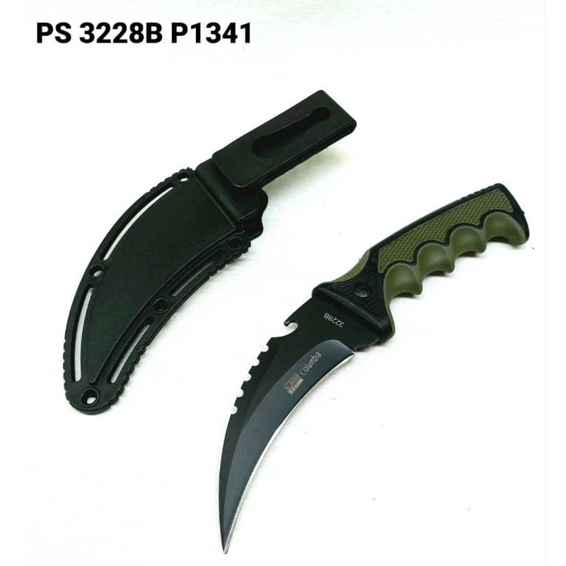 Survival Kit Columbia Set Pisau Karambit & Sarung Tangan Tactical Outdoor