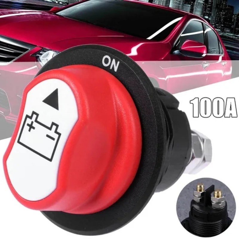 Saklar Pemutus Aki Mobil 50A 100A Switch Isolator Baterai Motor Truk Kapal Cut Off Aki Anti Tekor