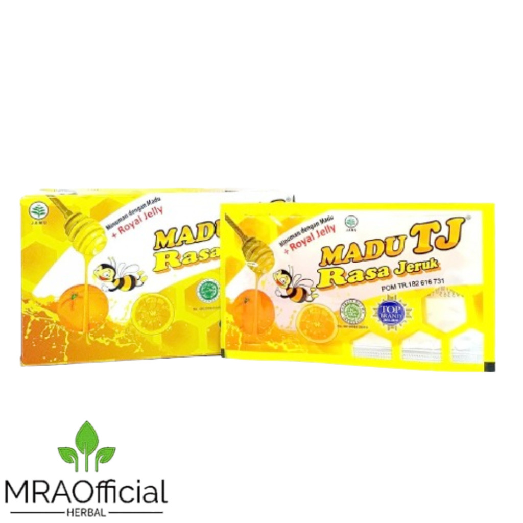 Madu TJ Sachet Rasa Jeruk Per Box Isi 12sachet | Madu TJ Jeruk