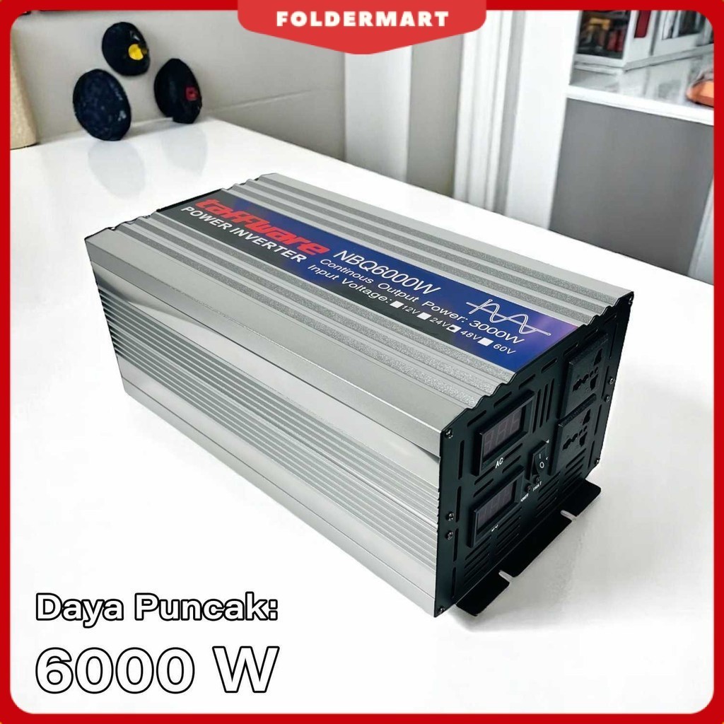TAFFWARE Power Inverter Mobil Pure Sine Wave DC 48V to AC 220V 6000W - NBQ6000W
