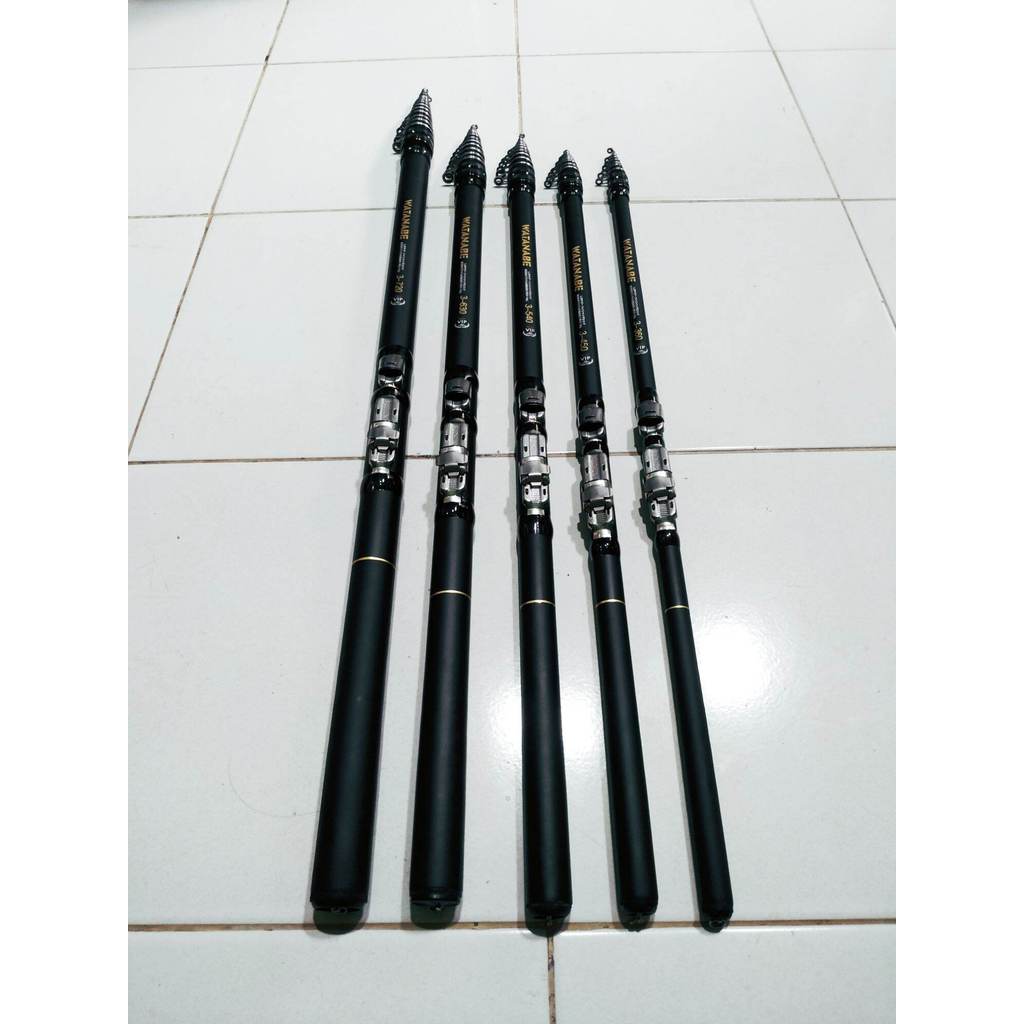 PROMO Joran Tegek Kolong Import Jepang Watanabe Full Carbon Murni bisa di zoom 720 630 540 450 360 T
