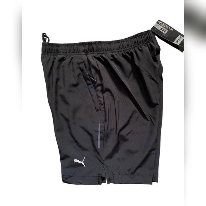 celana pendek parasut MICRO premium olahraga running gym fitness Sport Futsal Seragam - hitam PM, 3X
