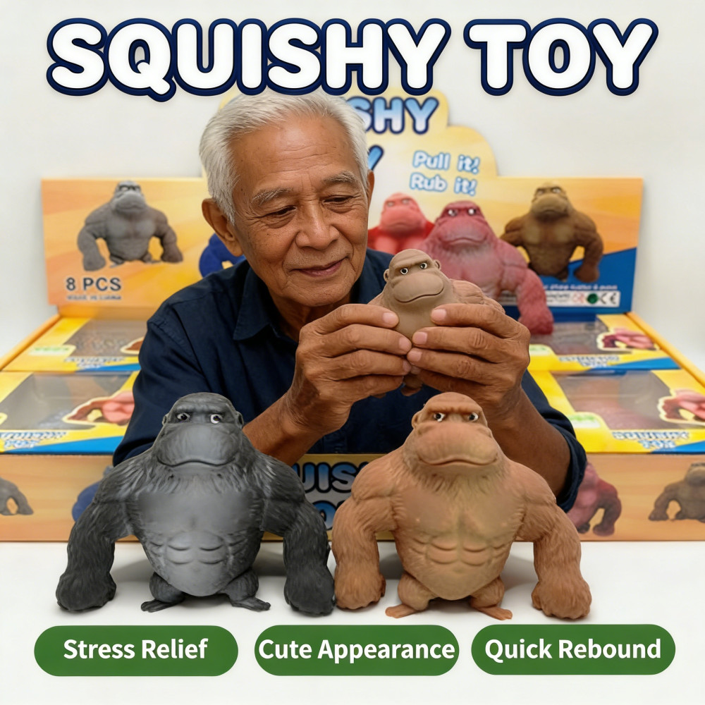 Mainan Bayi Remas Orangutan Remasan Kingkong Squishy Mainan Penghilang Mainan Squishy Gorilla Kingko
