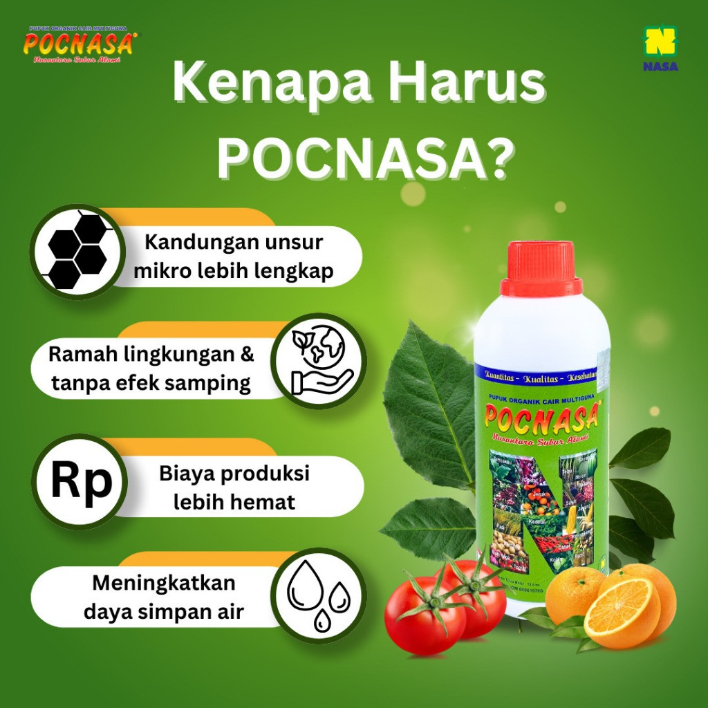 READY PAKET HEMAT PUPUK PERTANIAN NASA POC & HORMONIK / POC NASA